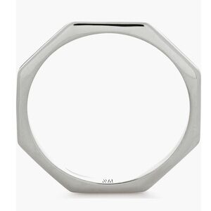 Monica Vinader Octagon Stacking Ring, Sterling Silver, Size 8, NWT